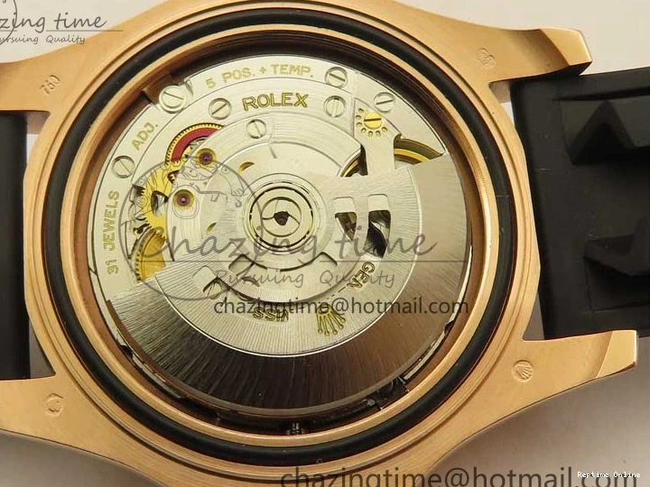 0405 Yacht-Master 126655 RG 3EF 1:1 Best Edition Black Ceramic Bezel on Black Rubber Strap VS Reliable 2488